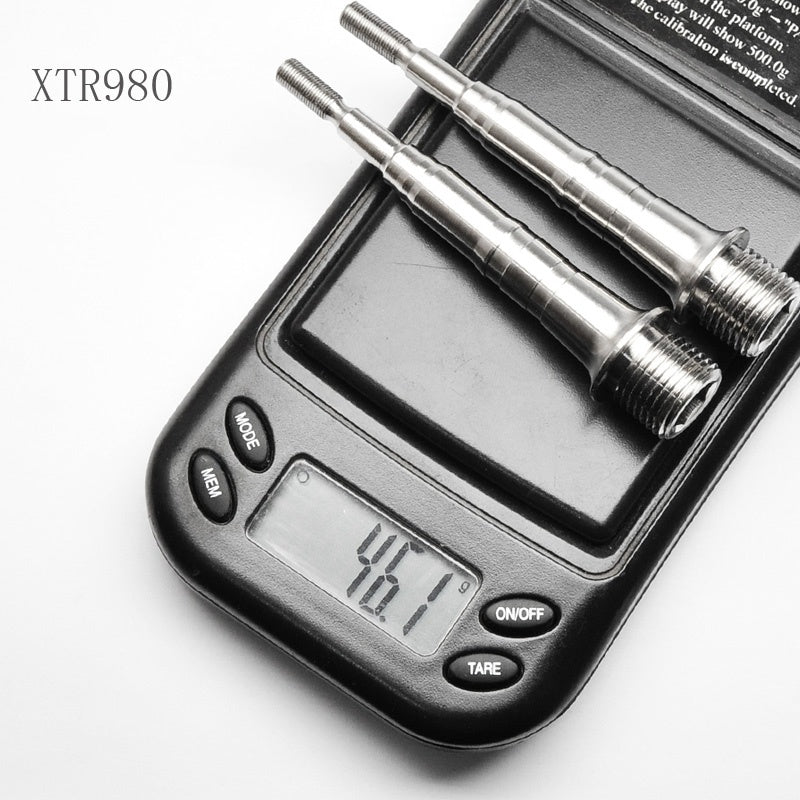 Eixos de Pedal em Titânio para Pedais Shimano SPD e de Estrada – M9100, R9100, M8000, R8000, M540 e Mais – Leves, Usinados em CNC