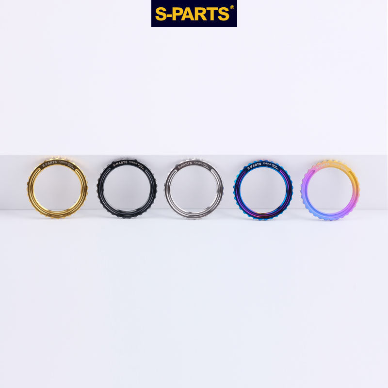Anneau de verrouillage Centerlock en titane S-PARTS pour BORA Ultra WTO, Campagnolo Hyperon, Fulcrum Racing Zero Carbon et Shamal | Amélioration haut de gamme du moyeu de roue | 1 pce