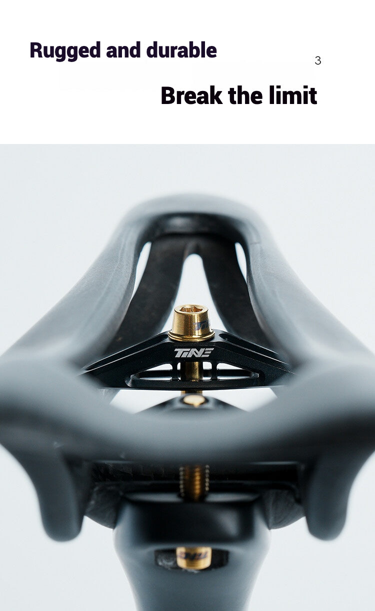 Collier de selle et système de réglage ultra-léger TiNE 6,8 g | Compatible avec tiges de selle Specialized SL9/SL8 Aethos, Colnago et DARIMO | Précision en titane CNC