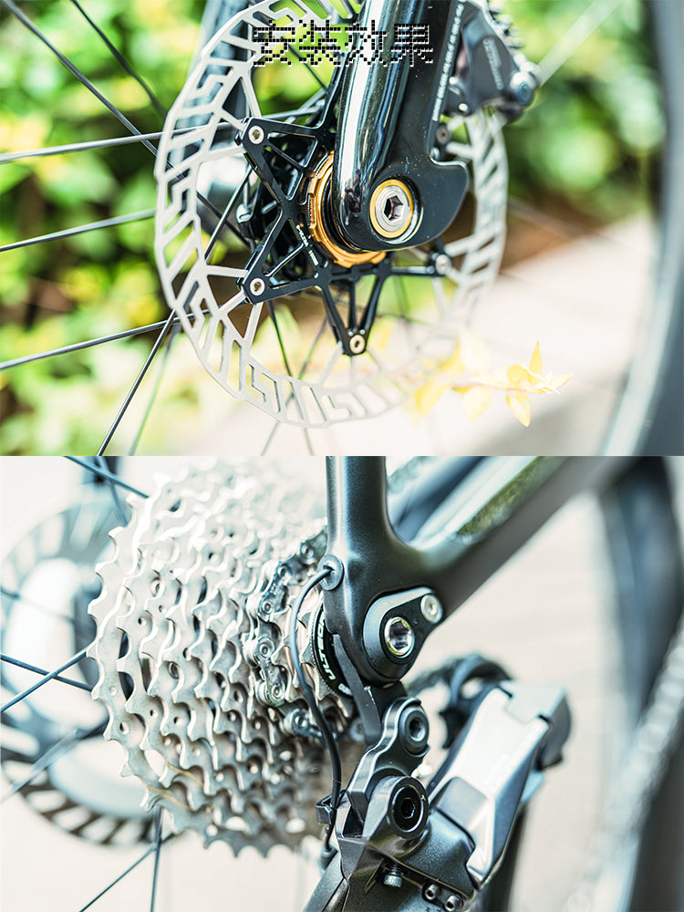 Conjunto de Eixo Passante em Titânio Chaser para Pinarello DOGMA F – Eixos CNC Ultraleves de 34g