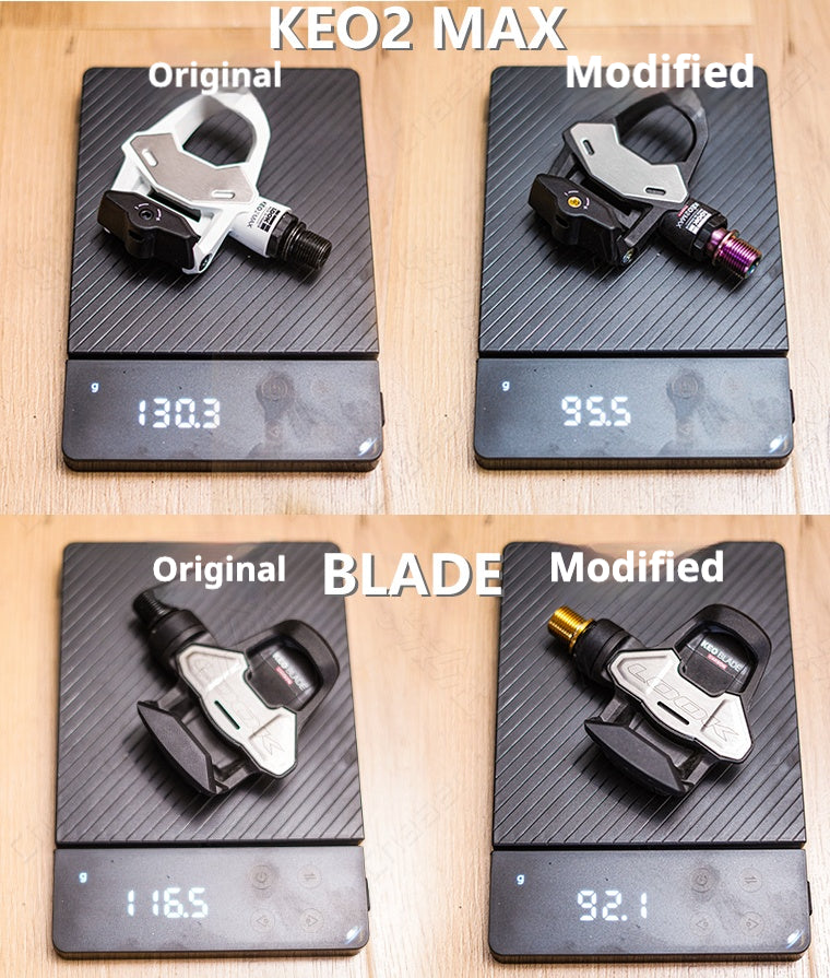 LOOK KEO2 MAX e BLADE Kit de Atualização Leve - Solução de Pedal de Performance em Titânio