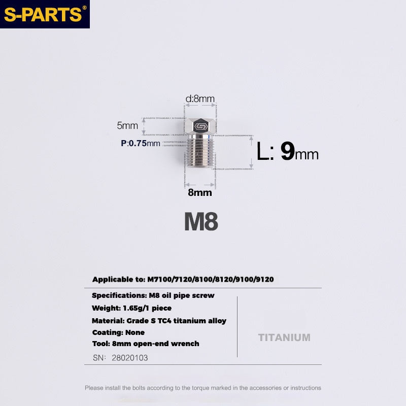 S-PARTS Titanium Disc Brake Bolt Kit for TRP DHR EVO | Ultra-Light MTB Brake Hardware