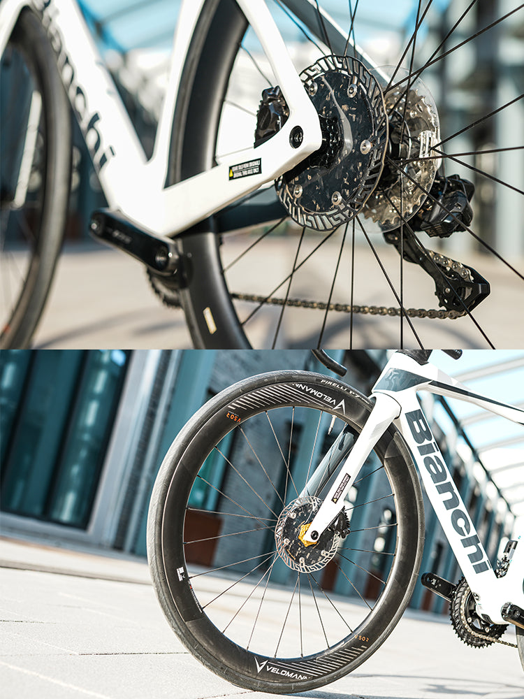 Chaser O-AERO Ultra-Light Carbon Centerlock Disc Brake Rotor 140/160mm | Aero CarbonTi Design for Road/TT Bikes | T800 Carbon + SUS420 Braking Surface