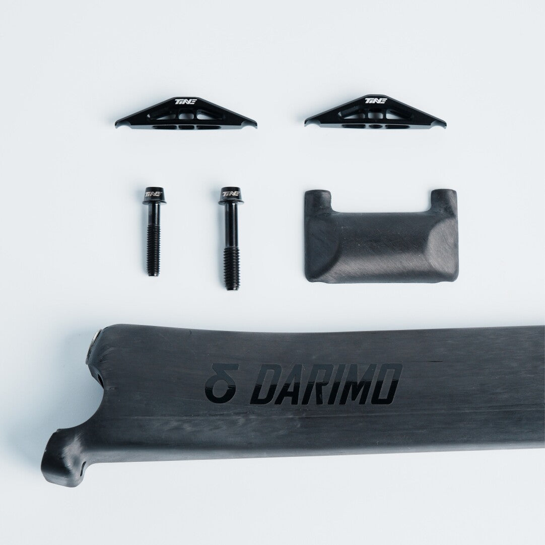 Collier de selle et système de réglage ultra-léger TiNE 6,8 g | Compatible avec tiges de selle Specialized SL9/SL8 Aethos, Colnago et DARIMO | Précision en titane CNC