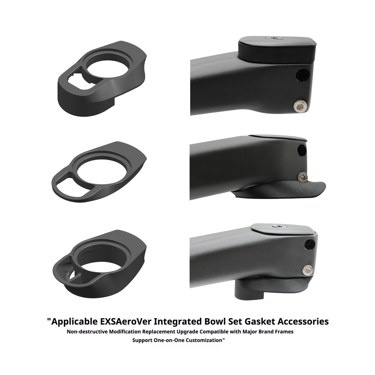 EXS AeroVer 통합 핸들바 맞춤 스페이서 및 어댑터 – Giant Propel, BMC, Cannondale, Trek, Specialized 등과 호환