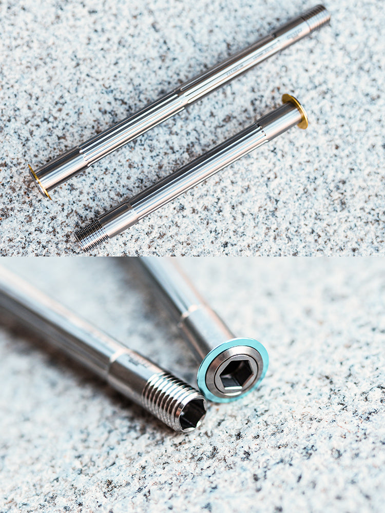 Set d'axes traversants en titane Chaser pour Pinarello DOGMA F – Axes CNC ultra-légers 34g