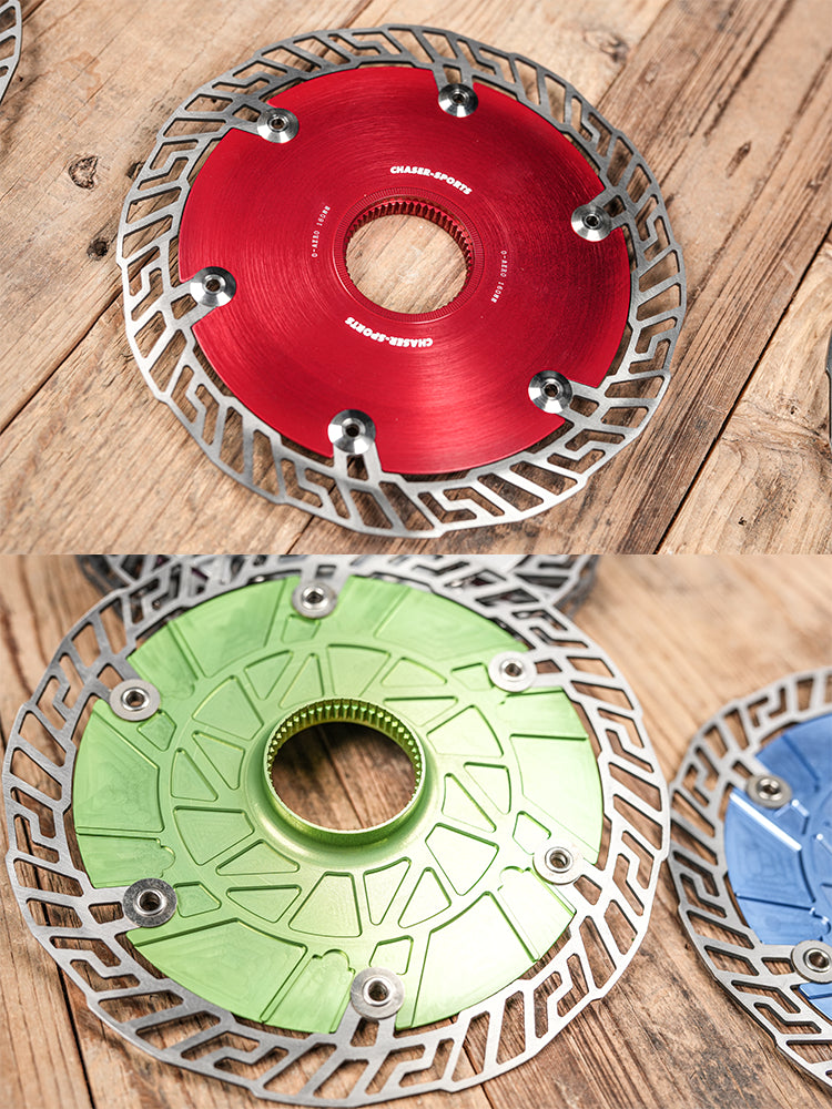 Chaser 0-AERO Rotor de Freio a Disco Aero Ultra-Leve – 160mm / 140mm | Bicicleta de Estrada, TT e Triathlon, Usinado em CNC, Center Lock