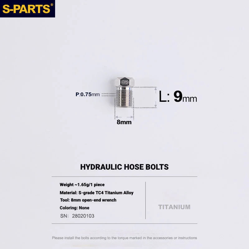 S-PARTS Titanium Disc Brake Bolt Kit for MAGENE QED Hydraulic Brake System