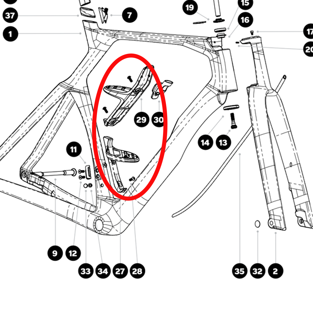 Kit complet de vis en titane Colnago Y1RS｜Guidon / Tige de selle / Cadre / Porte-bidon - mise à niveau complète