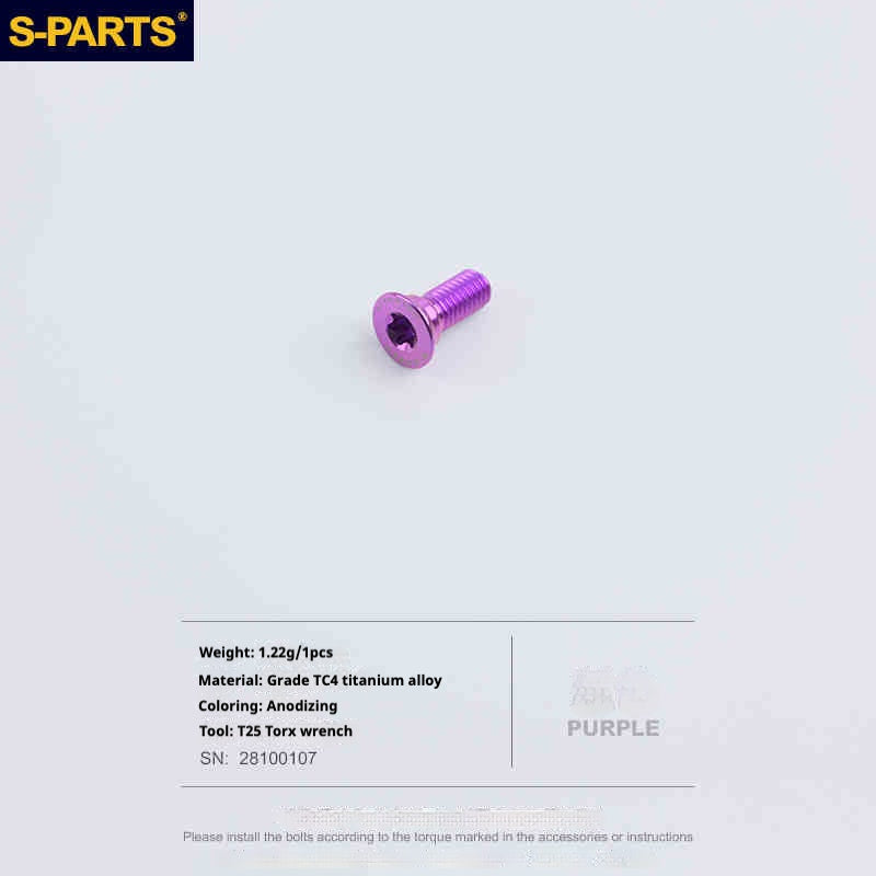 S-PARTS Titanium 3D Printed Flat Mount Front Brake Adapter for Shimano R8170 Road Disc Brakes