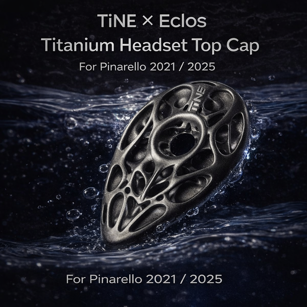 TiNE × Eclos 피나렐로 2021 / 2025 BESO 토폴로지 울트라라이트용 티타늄 헤드셋 탑캡