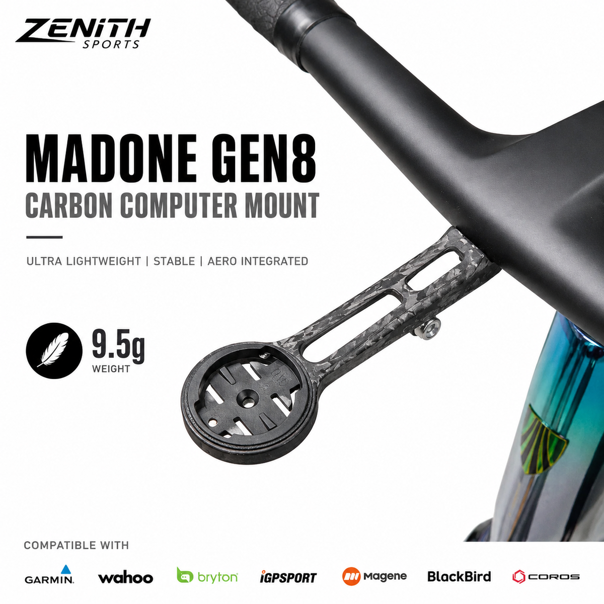Trek Madone Gen8 Integrated Carbon Computer Mount For Garmin / Wahoo