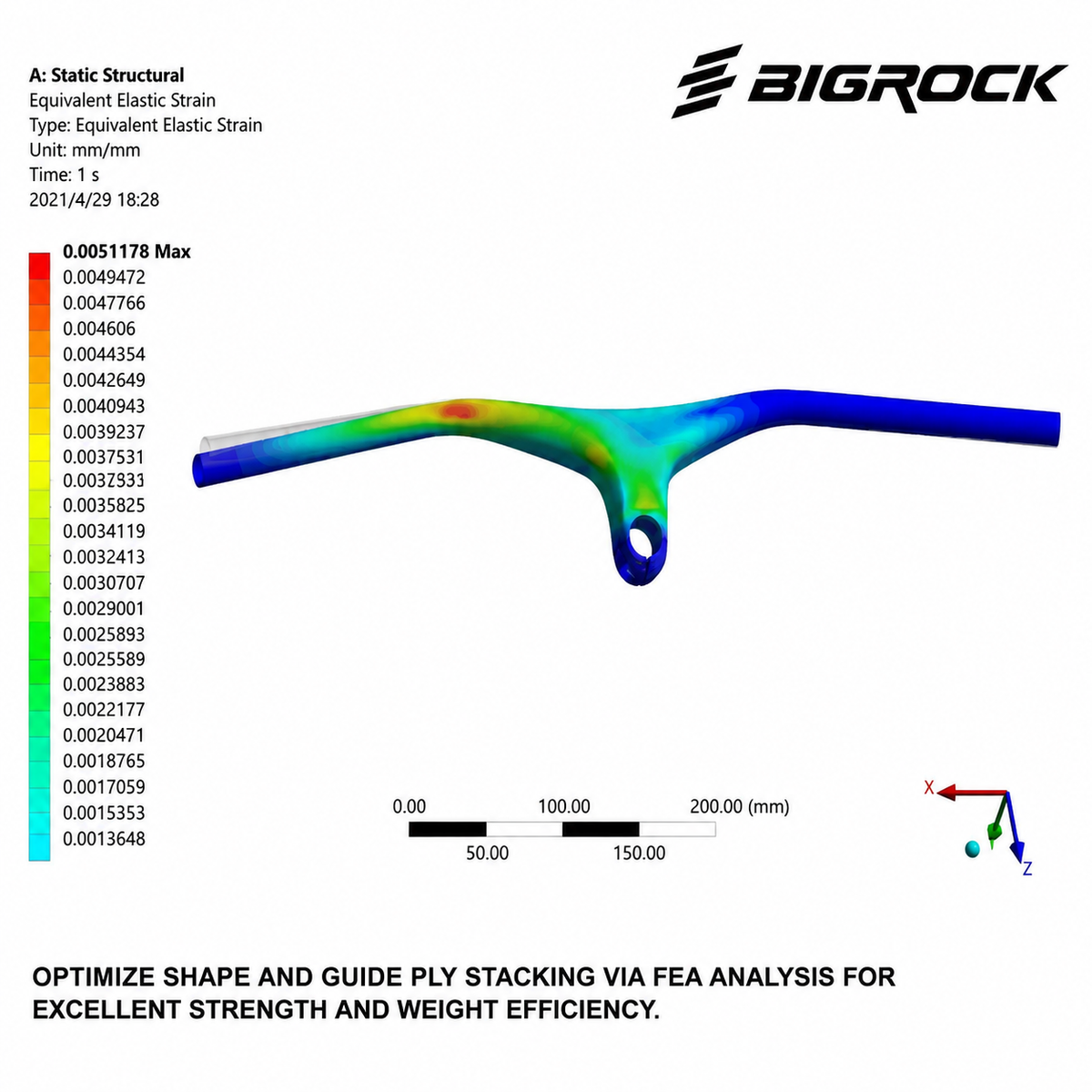BIGROCK Mountain Bike Integrated Handlebar -22° 740mm Lightweight XC Racing Handlebar