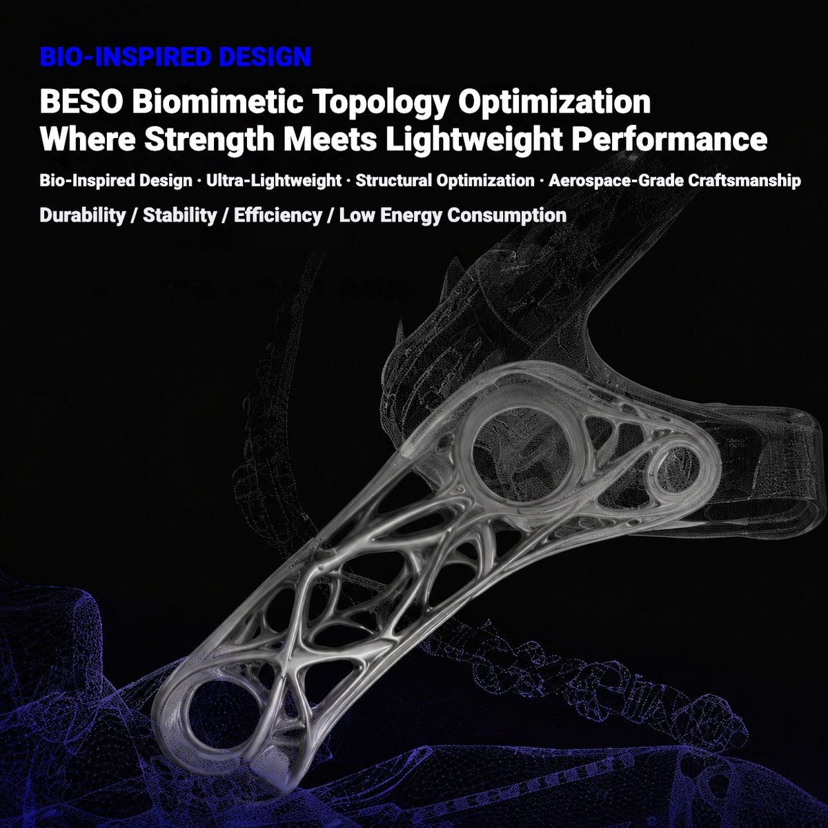 TiNE ECCLOS CryoFusion Titanium Derailleur Hanger for Colnago V3 / V4 / C64 / C68 | Ultra-Light Bionic Topology