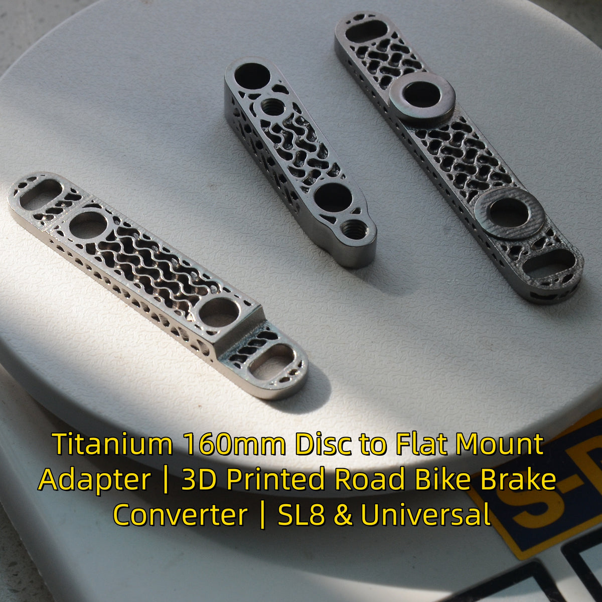 Titanium Adaptador de freio 140-160mm Disc para Flat Mount｜Conversor de freio para bicicleta de estrada impresso em 3D｜SL8 & Universal