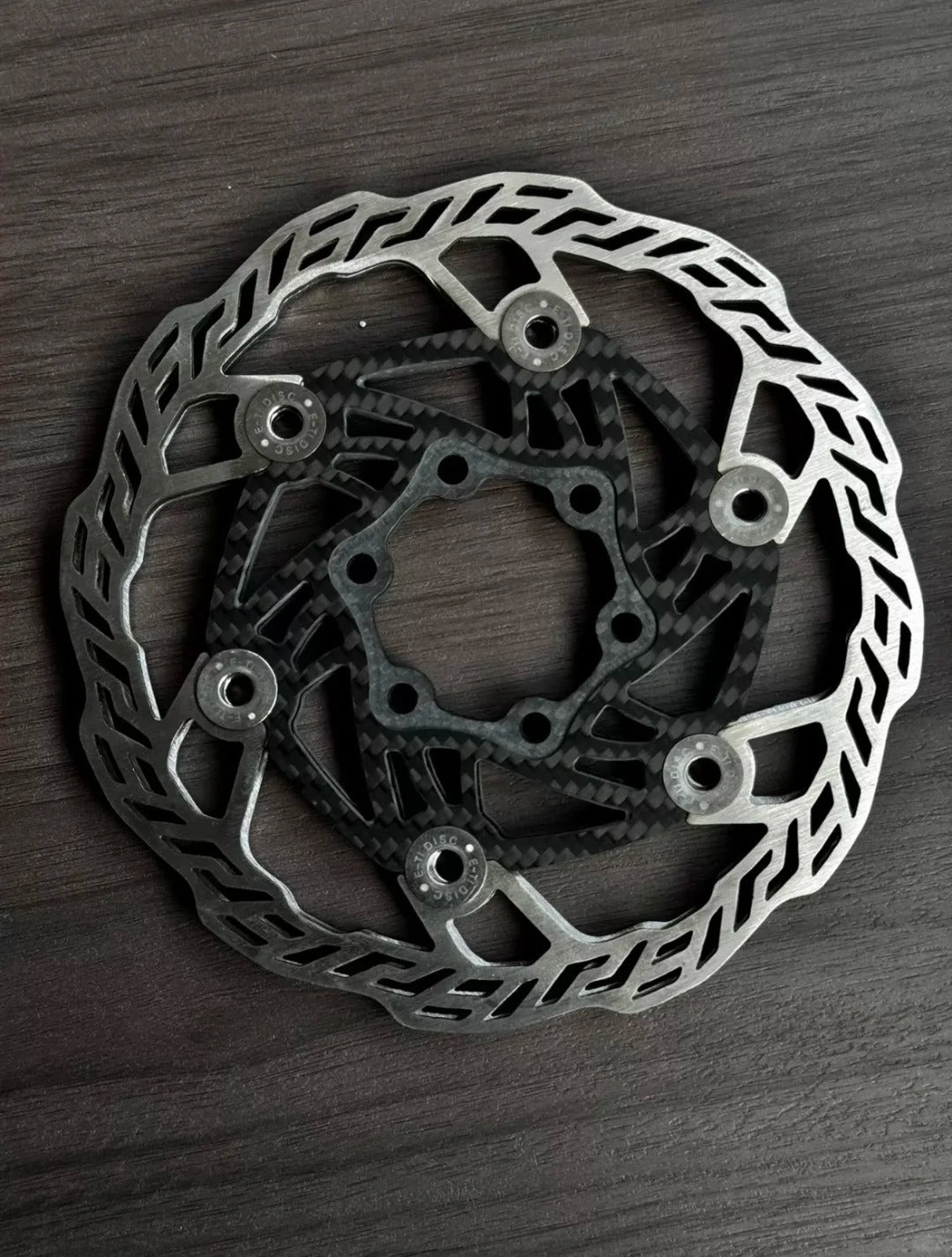 E-TI Ultra-Light Carbon Disc Brake Rotor | 160mm / 140mm | 87g / 66g | Titanium Rivets | Centerlock | High Hardness CNC Stainless Steel