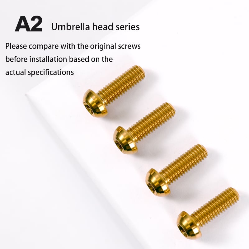 Vis S-PARTS A2 à tête bombée en alliage de titane m6*12/18/30mm pour VTT et vélo de route, collier de jeu de direction