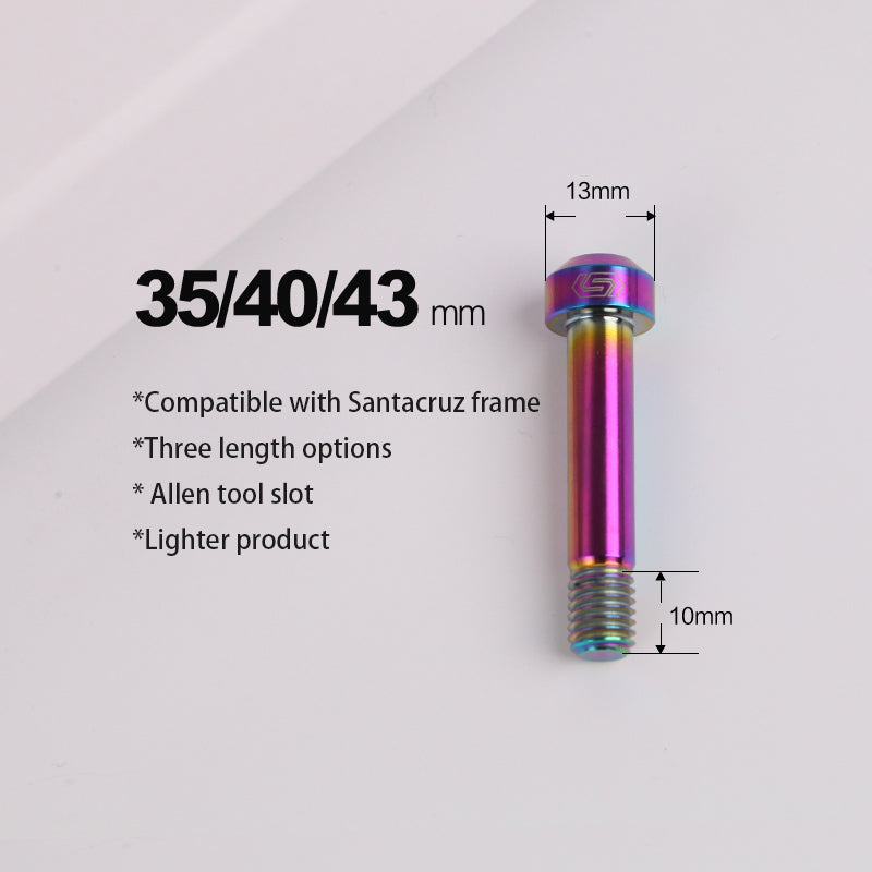 Vis M8 en alliage de titane pour vélo, amortisseurs, vis, accessoires multicolores pour vélos