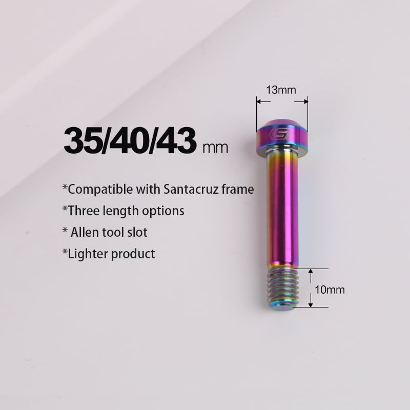 S-parts Viti speciali per biciclette in lega di titanio M8 Viti per ammortizzatori Accessori multicolori per biciclette 