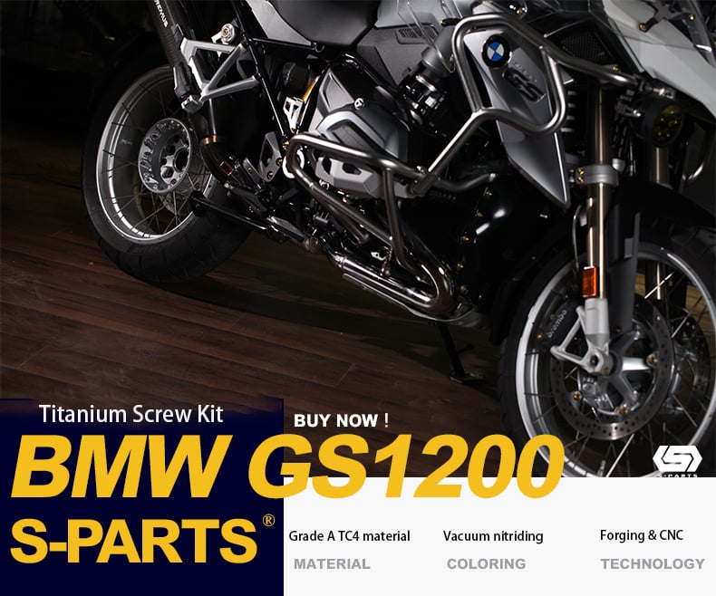 Kit de vis S-parts BMW GS1200 boulons série A3 Titane Stan