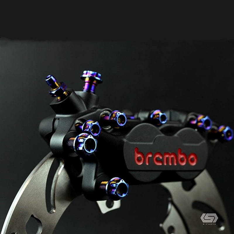 S-PARTS Brembo coppia 4/coppia 2 Pinza Freno Vite Bullone Titanio 