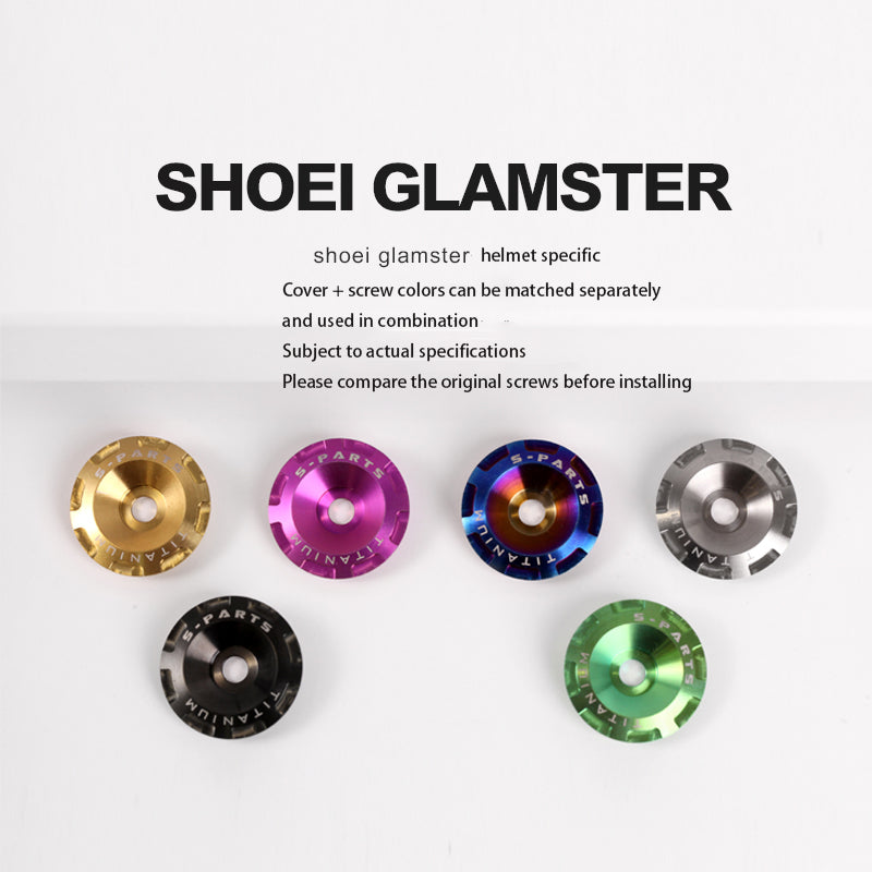 Mécanisme en alliage de titane S-parts pour casque SHOEI GLAMSTER, cache-vis pour lunettes Stan