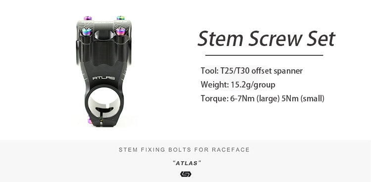 S-PARTS Raceface atlas Guidão Parafusos de Titânio Conjunto de Parafusos