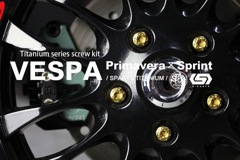 Vis en alliage titane doré S-parts pour Vespa Primavera Sprint 150
