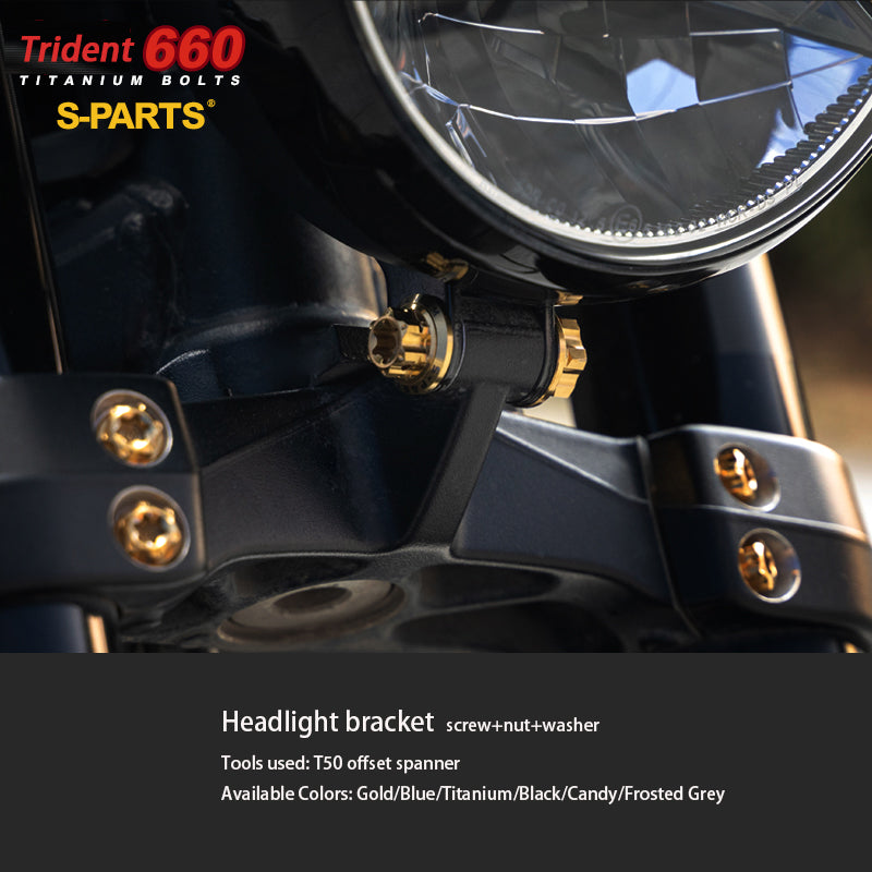Trident 660 A3 moto modificata auto intera viti in lega di titanio dadi locomotiva 