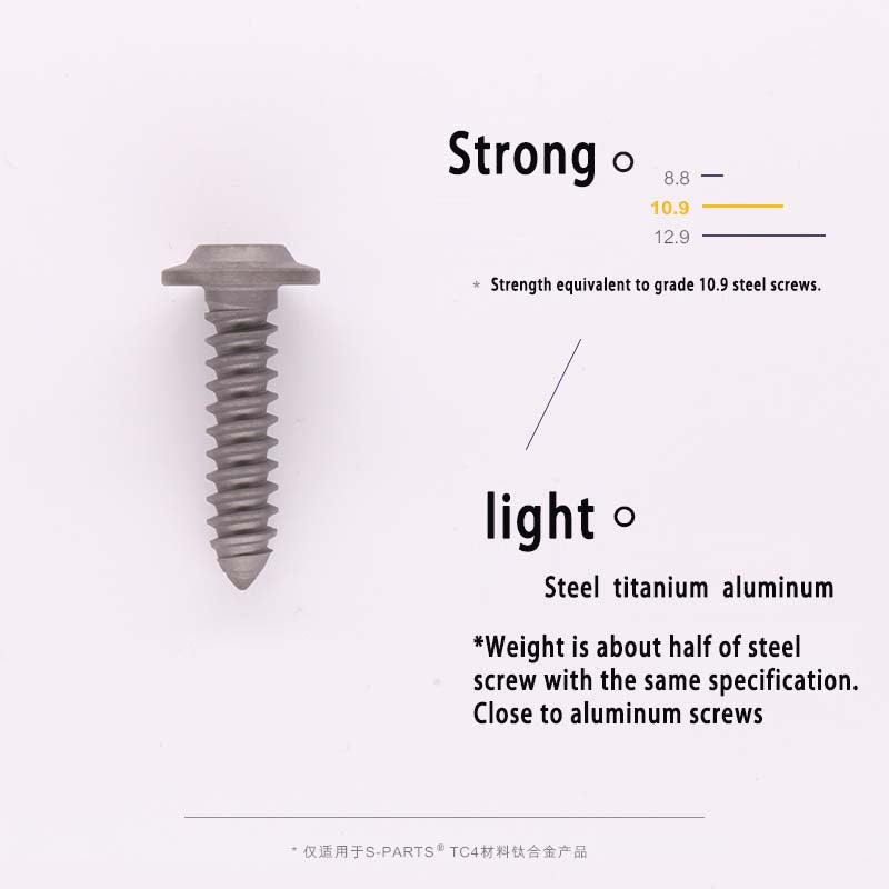 S-PARTS A3 M6 die titanium alloy self-tapping car electric vehicle shell screws
