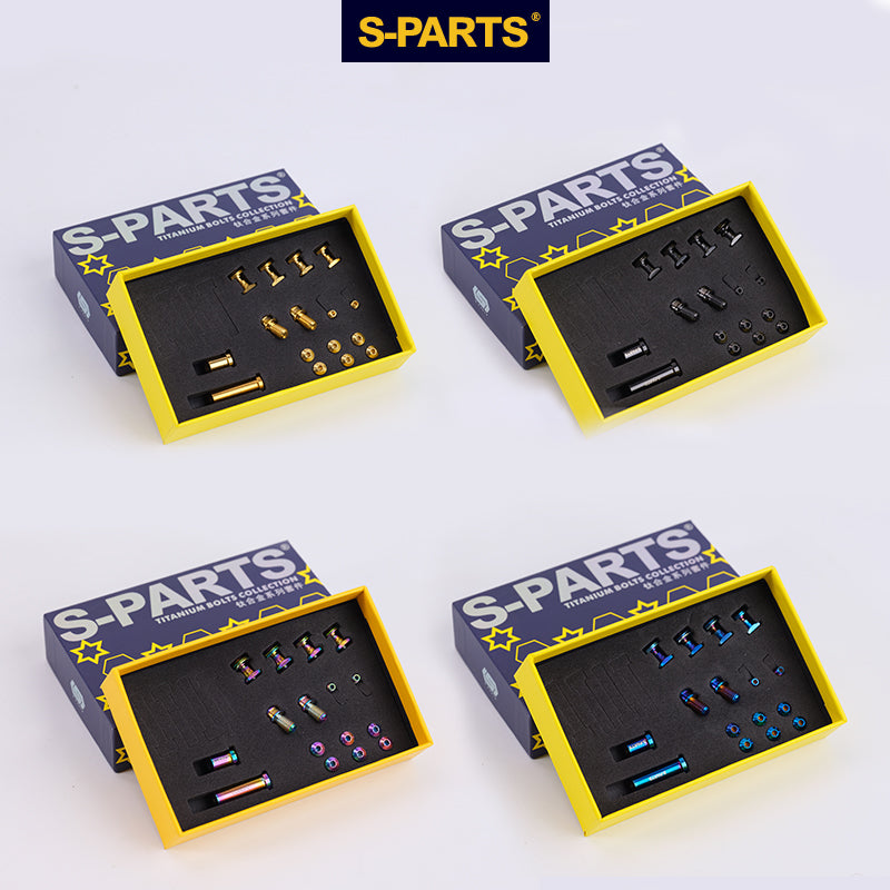 Kit viti in lega di titanio S-PARTS per SHIMANO C-Brake - Dadi di fissaggio pastiglie freno e leva di rilascio