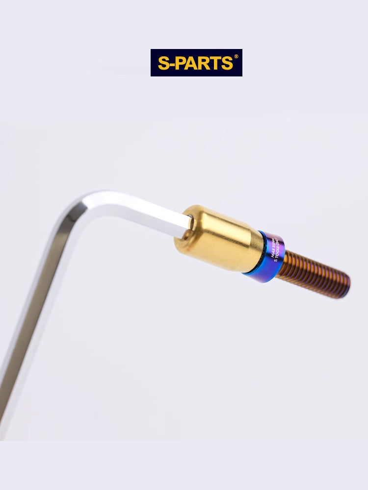 S-PARTS Vis antivol en titane M10 D19 P1.5 avec longueurs variées (L20, L25, L40, L45, L50, L55, L60, L65, L70)