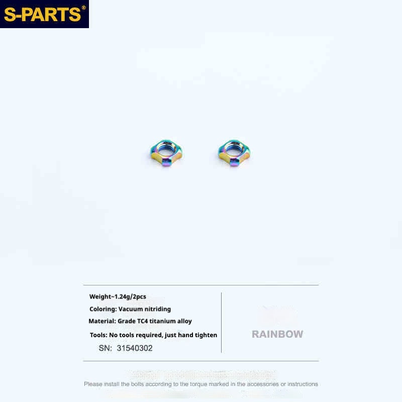 Couvercle de valve Presta en alliage de titane S-PARTS | Compatible avec les roues de vélo de route Seka Specialized SL8 et Trek