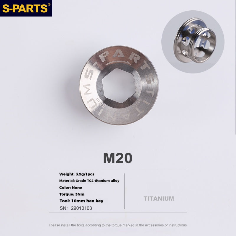 Bulloni e coperture per manovella in lega di titanio S-PARTS per la serie Shimano