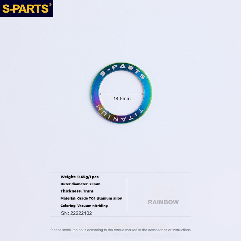 Rondelles de pédales S-Parts en titane | Compatibles Shimano Dura-Ace, Ultegra, 105, Look Keo, Wahoo Speedplay, Garmin Vector 3, Rally et Favero Assioma