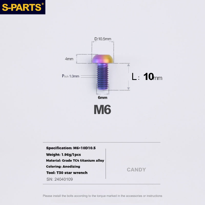 S-PARTS Lega di Titanio Cambio Freno Blocco Linea Mountain Road Bicicletta Deragliatore Anteriore Deragliatore Posteriore Vite di Compressione