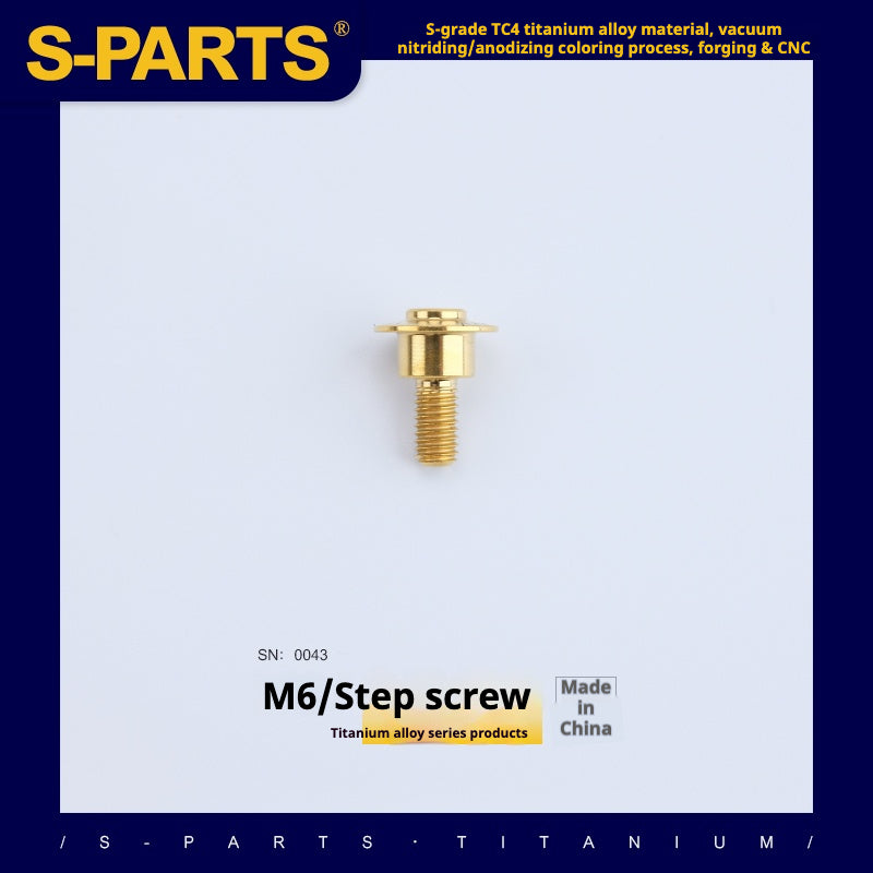SPARTS A3 Umbrella Head Step Series M6 Viti in titanio dorato per motociclette e auto