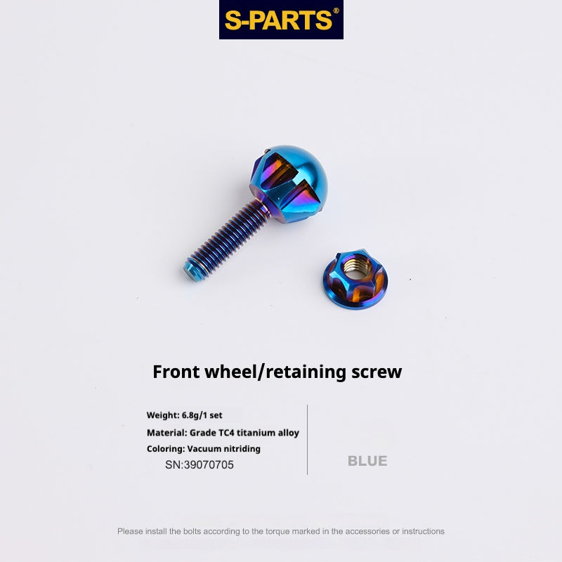 S-PARTS Conjunto de Parafusos de Posicionamento para Rodas Dianteira e Traseira Birdy em Liga de Titânio