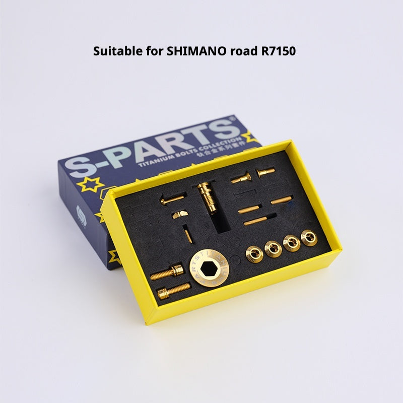 Set di viti di trasmissione del cambio in titanio S-PARTS per la serie stradale Shimano R7150