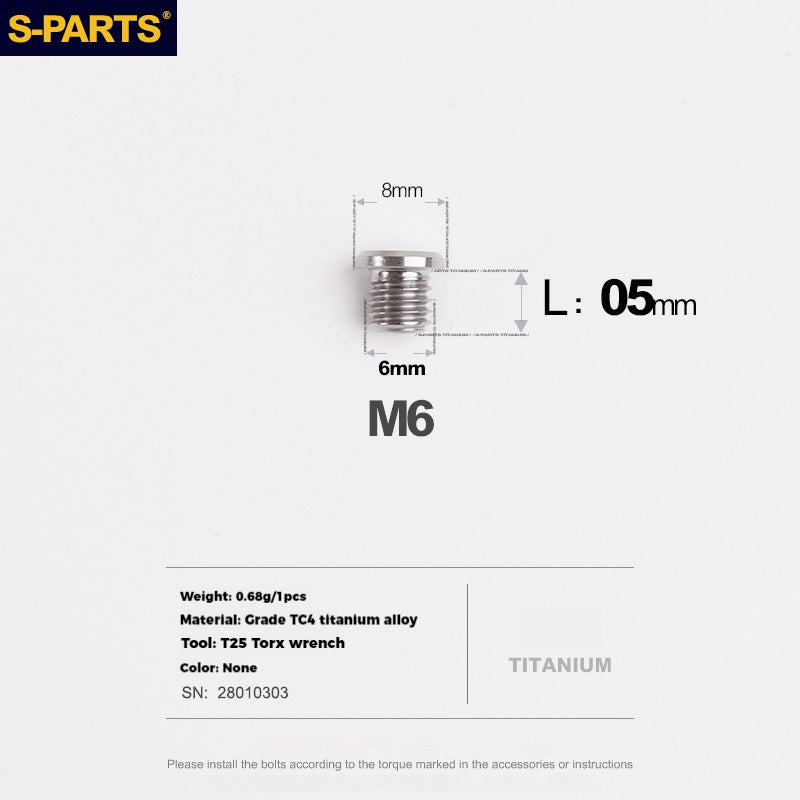 S-PARTS Parafusos do Bocal de Óleo em Liga de Titânio Alavancas de Freio para Mountain Shimano Sram TRP Alavancas de Câmbio Road Shimano