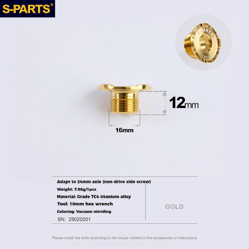 Viti per manovella in lega di titanio S-PARTS per la serie ROTOR