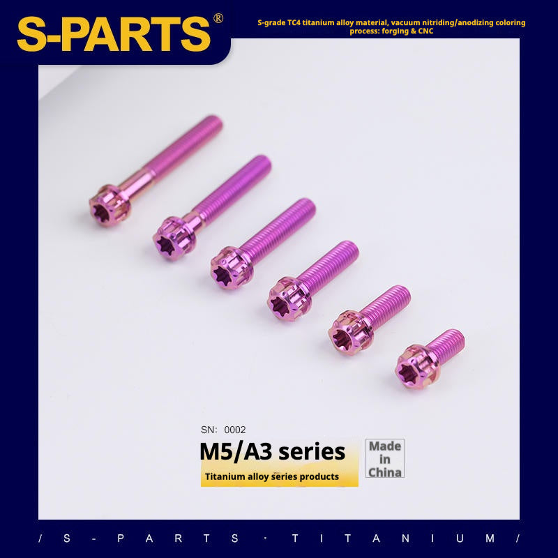 SPARTS Viti in titanio viola A3 Series M5 L06-110mm per motociclette e auto