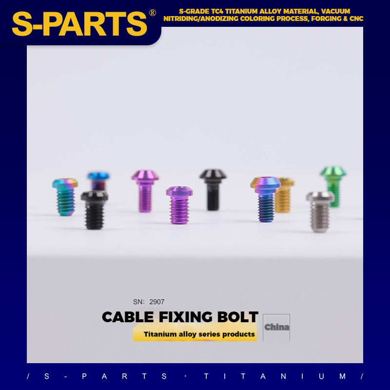 S-PARTS Lega di Titanio Cambio Freno Blocco Linea Mountain Road Bicicletta Deragliatore Anteriore Deragliatore Posteriore Vite di Compressione