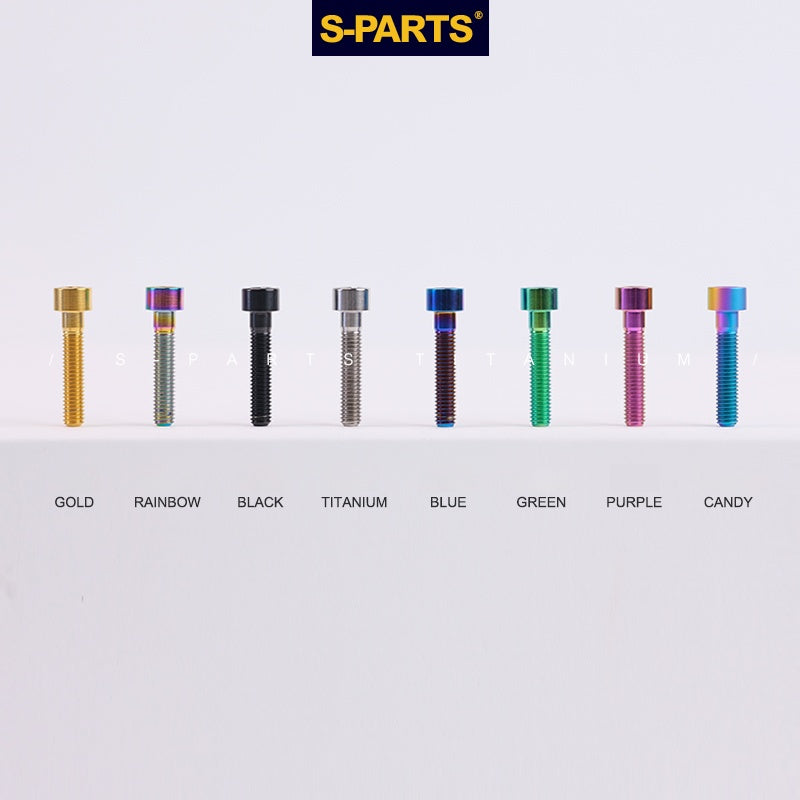 S-PARTS M6x30/40/35/50/60/70 Coperchio cuffia Pinza freno a disco Vite testa stelo in lega di titanio