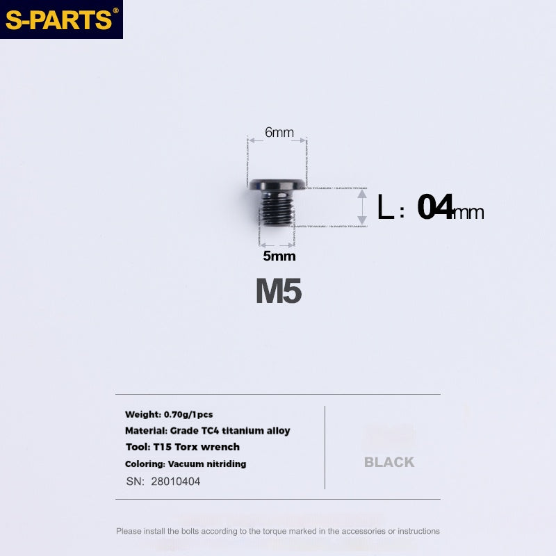 S-PARTS Parafusos do Bocal de Óleo em Liga de Titânio Alavancas de Freio para Mountain Shimano Sram TRP Alavancas de Câmbio Road Shimano