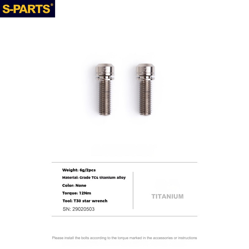 Bulloni e coperture per manovella in lega di titanio S-PARTS per la serie Shimano