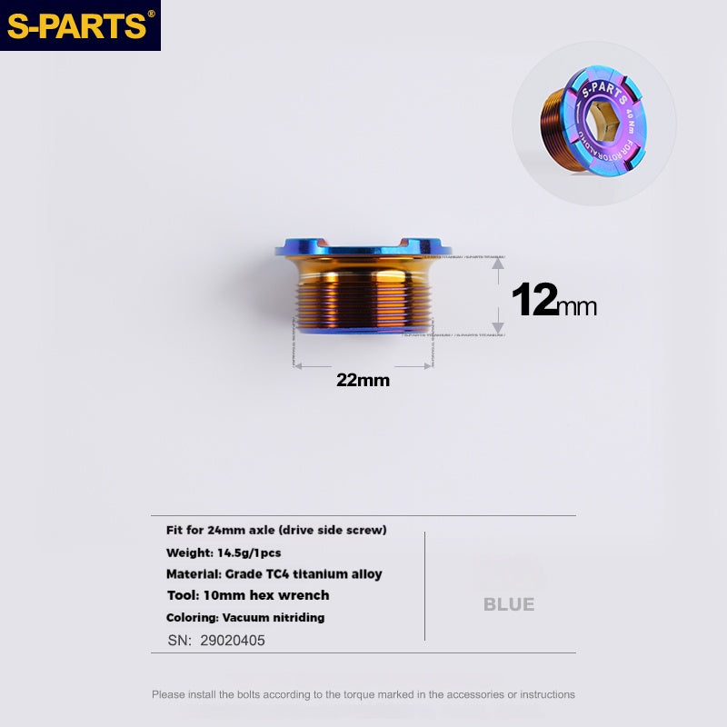 Viti per manovella in lega di titanio S-PARTS per la serie ROTOR