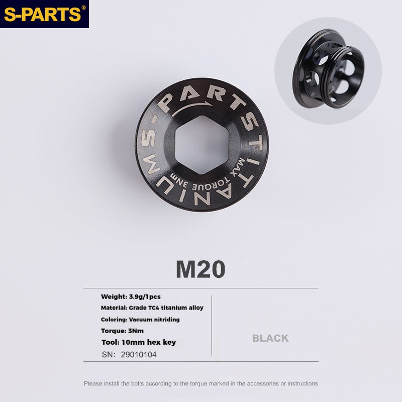 Bulloni e coperture per manovella in lega di titanio S-PARTS per la serie Shimano