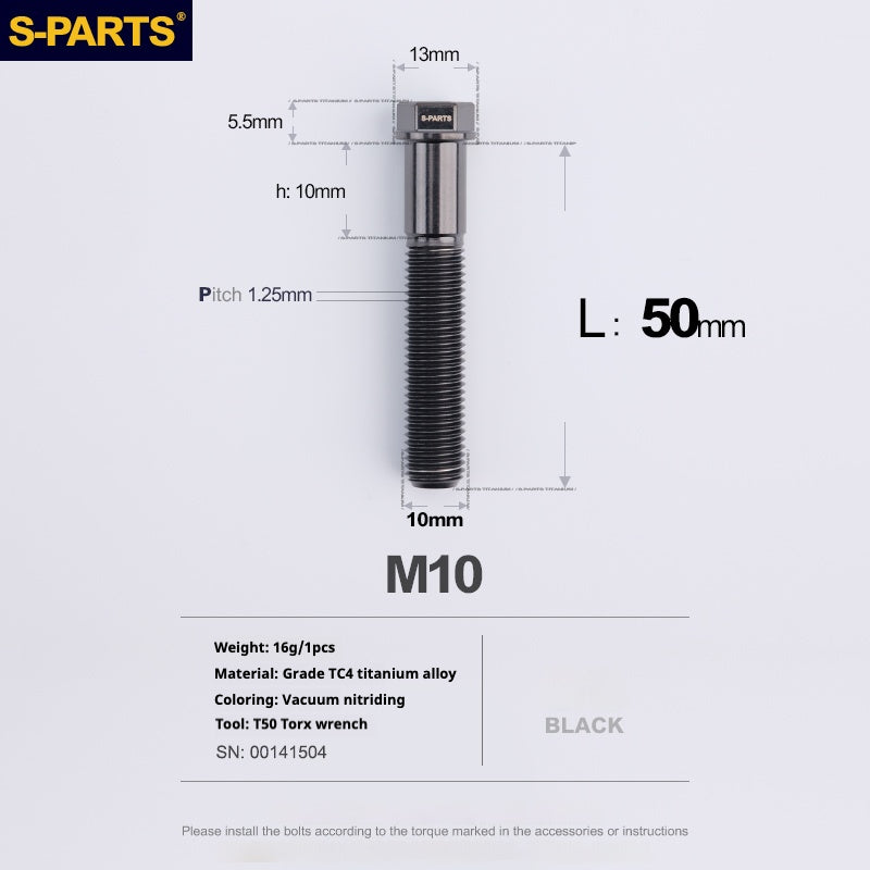 SPARTS A3 Serie M10 L20-60mm D13 P1.5-P1.25Titanio Viti Moto Auto