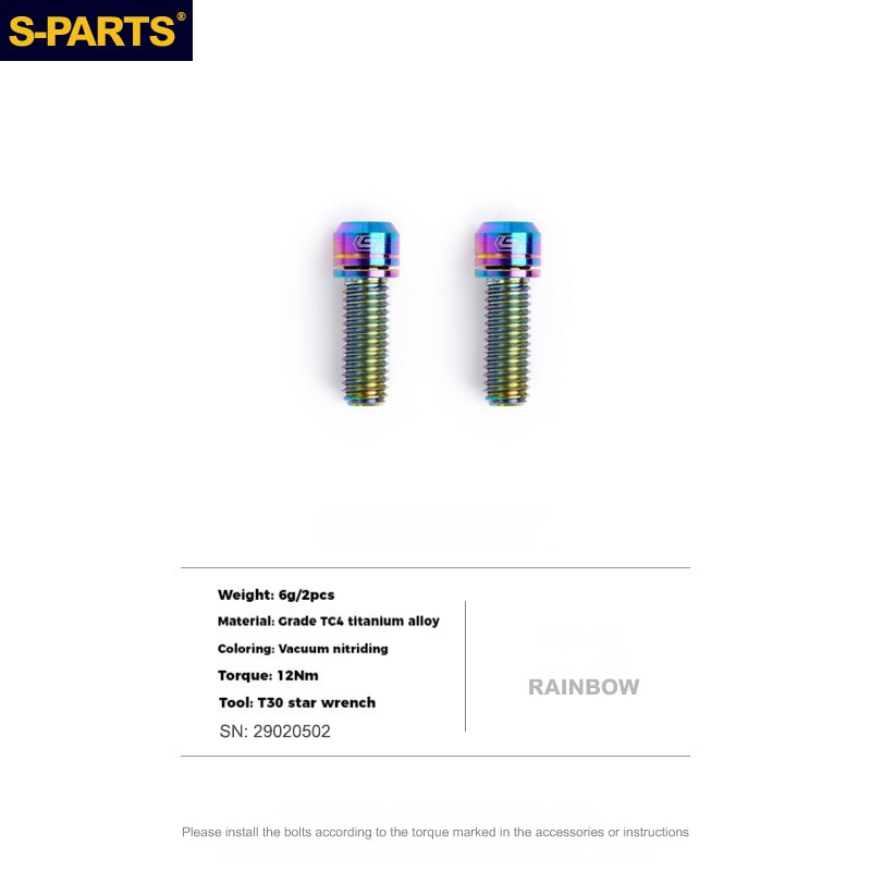 Bulloni e coperture per manovella in lega di titanio S-PARTS per la serie Shimano